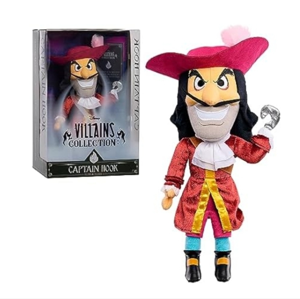 Disney Villains Collection Captain Hook Plush Toy, NEW